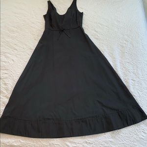 J. Crew dress ,A-line, long, black silk taffeta dress.